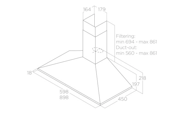 Аспиратор за стена Elica Missy IX 90